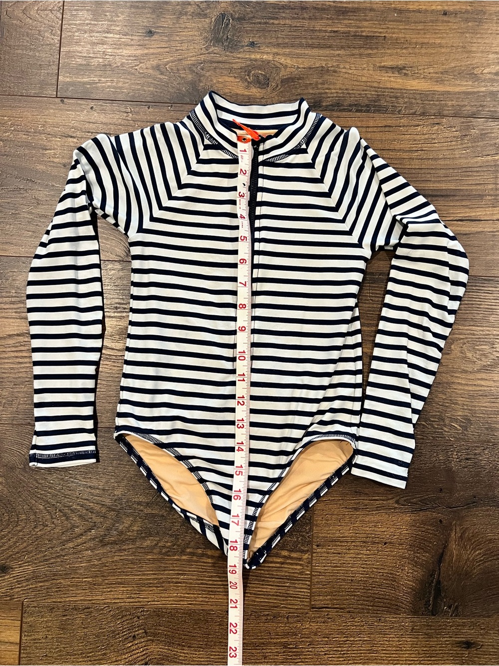 Crewcuts Navy & White Striped Long-Sleeve Kids Rashguard